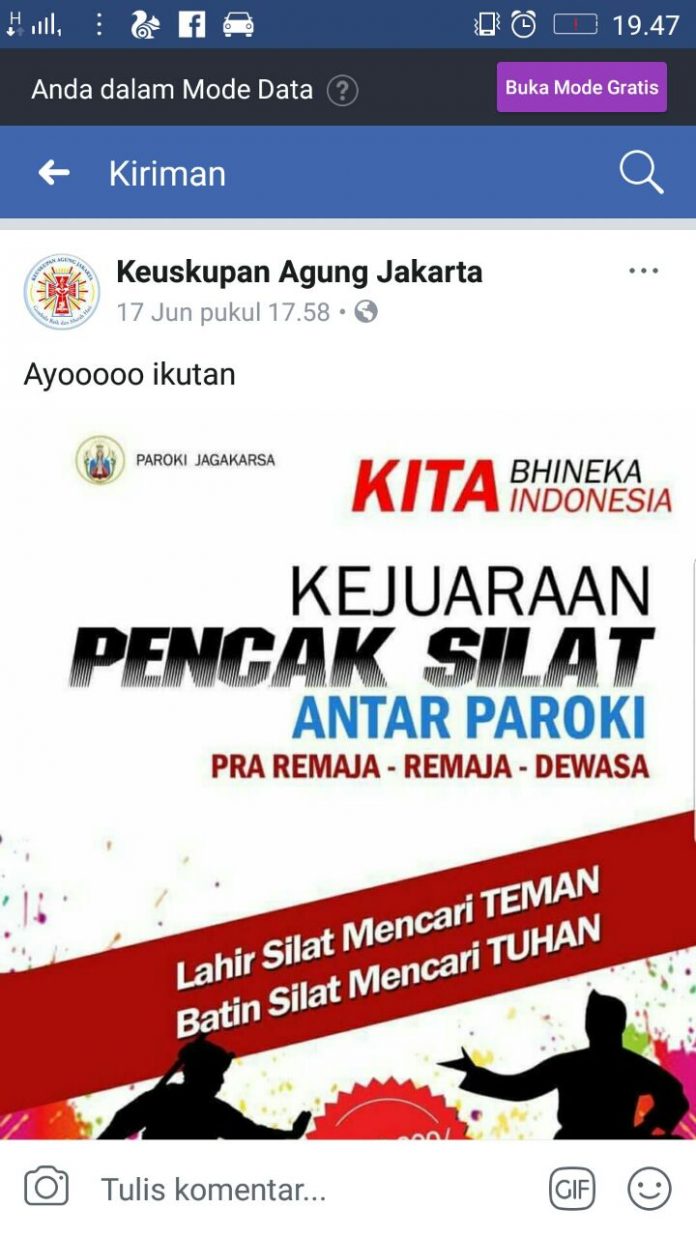 Senin, 6 November 2023 pukul 17.00 WIB akan diadakan Doa Senakel