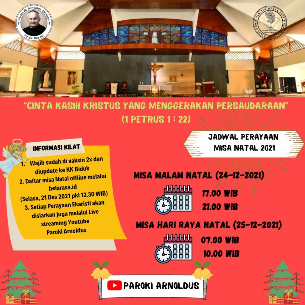 Jadwal Misa Natal 2021 Dan Tahun Baru 2022 Di Paroki-Paroki Keuskupan ...