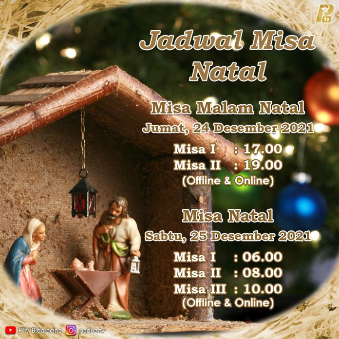 Jadwal Misa Natal 2021 Dan Tahun Baru 2022 Di Paroki-Paroki Keuskupan ...