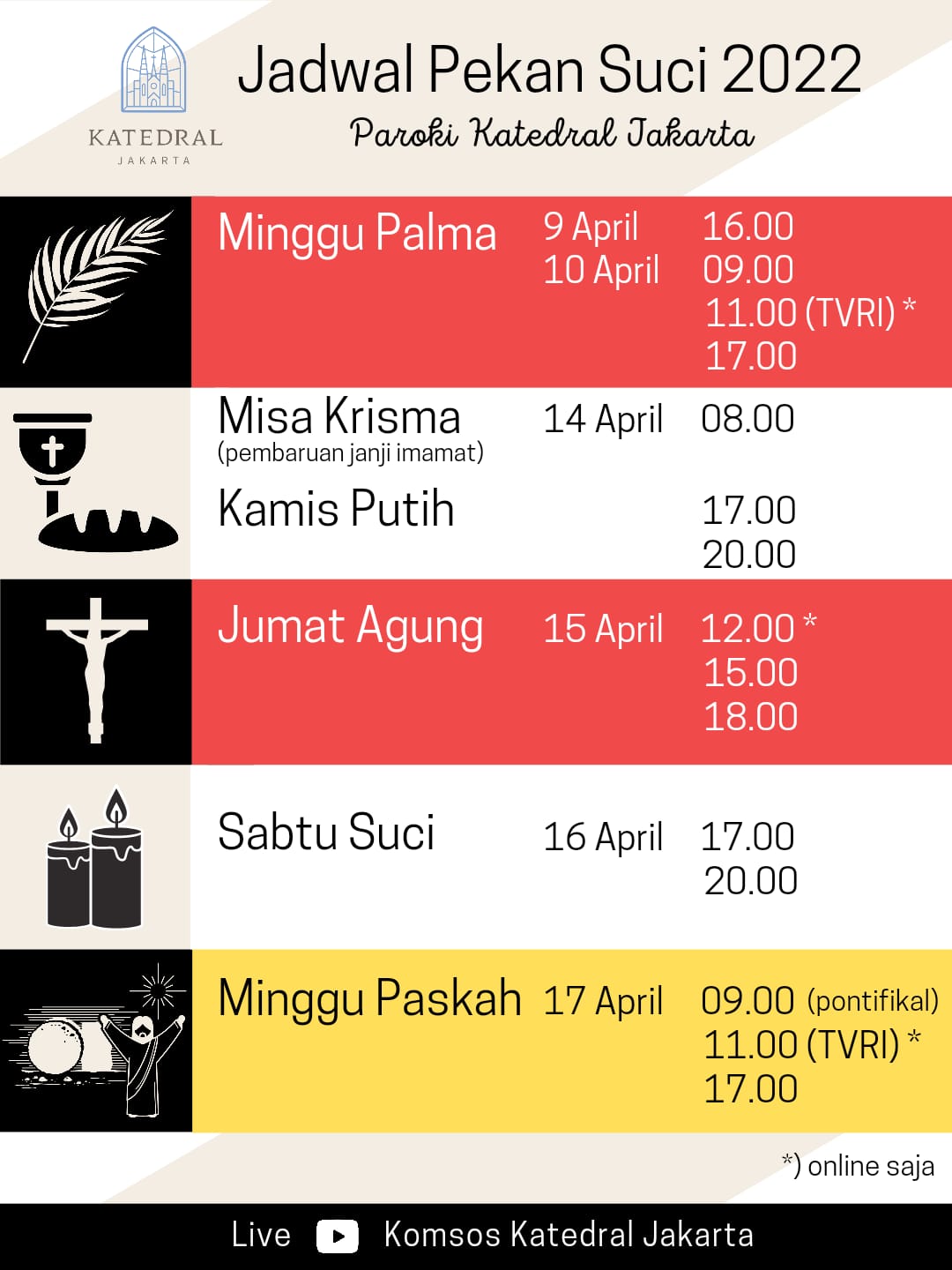 Jadwal Lengkap Pengakuan Dosa, Ibadat Tobat Dan Ibadat Pekan Suci ...